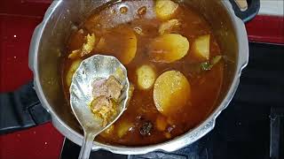 Mutton Curry Quick and easy  Mutton Curry With Aloo In Pressure Cooker   Homestyle Mutton Curry [upl. by Geddes447]