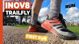 Inov8 TrailFly First Run Review First impressions of inov8s new hardpack trail trainer [upl. by Slosberg]