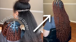 Ginger Knotless Boho Braids  A Braid Chat  A Few Of My Braiding Quirks [upl. by Hepsoj]