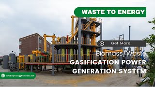 Biomass Pyrolysis Gasification System Waste Gasification Power Generation System [upl. by Yarazed]