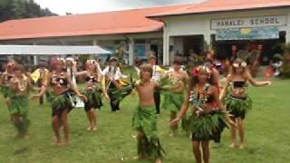 Hanalei school May Day 2011 6th grade Tahitian dance Kauai Hawaii [upl. by Eeruhs]