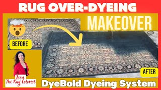 Wool Rug Overdyeing Transform Faded Rugs with Professional Dyeing Techniques  Dyebold [upl. by Nnyleuqaj107]