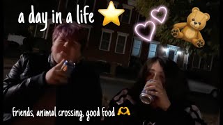 a day in my life vlog  friends animal crossing good food [upl. by Tecla]