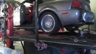 2002 Mustang gt at dyno edge running 100 shot of nitrous [upl. by Ylloj]