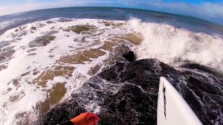 Olas de rocha  Surf de Invierno en Uruguay  GoPro [upl. by Jordan934]