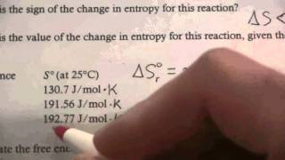 Gibbs Free E from Enthalpy amp Entropy 1 of 2 [upl. by Erialc391]