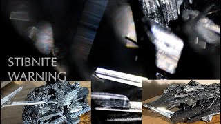 STIBNITE WARNING  Antimony Sulfide Requires Careful Handling Rockhounding Rock Collecting [upl. by Zalea766]