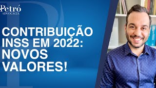 INSS 2022 NOVOS VALORES DE CONTRIBUIÇÃO SAIBA QUANTO PAGAR [upl. by Eenalem605]