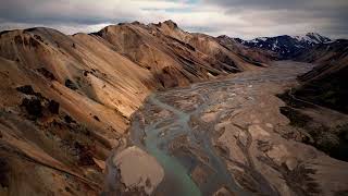 Landmannalaugar ICELAND Aerial Footage [upl. by Larsen]