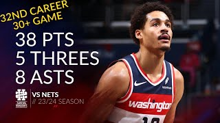 Jordan Poole 38 pts 5 threes 8 asts vs Nets 2324 season [upl. by Ludeman273]