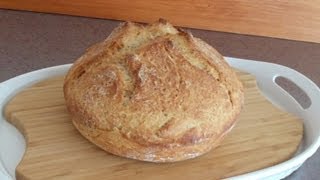 NoKnead Honey Whole Wheat Bread Easy No Mixer No Yeast Proofing [upl. by Anaitsirc]