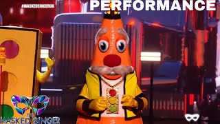 Traffic Cone performs “Back For Good” by Take That Masked Singer UK [upl. by Dnilazor]