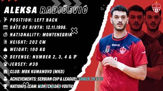 Aleksa Radicevic  Left Back  MRK Kumanovo  Highlights  Handball  CV  202324 [upl. by Rennob431]