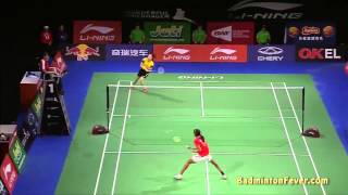 Badminton Highlights  PV Sindhu vs Wang Shixian  2014 World Championships WS QF [upl. by Landahl120]