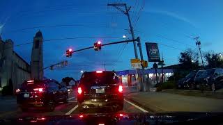 Evening drive through Attleboro Massachusetts and Pawtucket Rhode Island [upl. by Ikiv235]