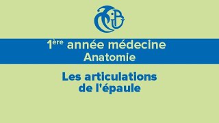 1ère année médecine Anatomie Les articulations de lépaule [upl. by Julienne]