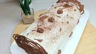 Bûchegâteau roulé façon tiramisu pour débutant🍫☕ [upl. by Anotyal938]