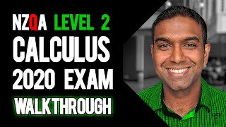 NCEA Level 2 Calculus 2020 NZQA Exam  Worked Answers [upl. by Allemap210]