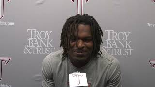 Troy Football Press Conference Players  South Alabama Game [upl. by Elletsyrk267]