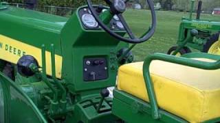 John Deere 730 Diesel Tractor Start Up pony engine [upl. by Trevar606]