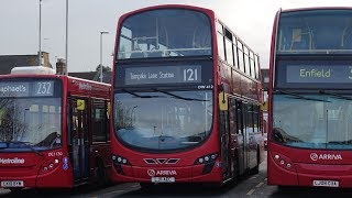 London Buses  Route 121  Enfield Island Village to Turnpike Lane [upl. by Heimlich]