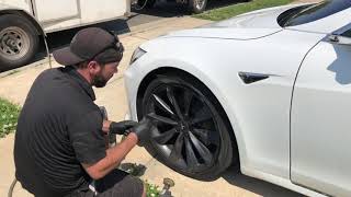 Tesla wheel repair [upl. by Sternlight]