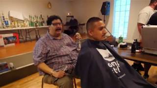 Al CAPONES BARBER BATTLE  THE GODFATHER OF HAIR [upl. by Sumedocin608]