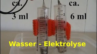 Elektrolyse von Wasser zur Herstellung von Wasserstoff und Sauerstoff [upl. by Alston]