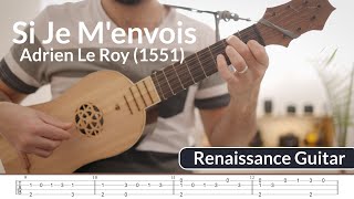 Si Je Menvois  Pavane Et Gaillarde  Adrien Le Roy 1551  Renaissance Guitar  Low G Ukulele [upl. by Nyrrat]