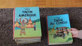 The complete collection of Tintin in french  La collection complète de Tintin en français [upl. by Jeni]