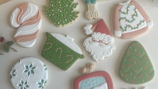 Christmas cookie decorating Vintage inspired designs  Christmas cookies [upl. by Rehteh]