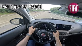 2024 Fiat Tipo Station wagon 15 Hybrid 128 hp  On the German Autobahn [upl. by Adnovay]