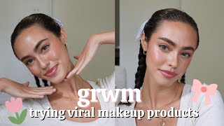 Trying VIRAL makeup products  LETS CHAT AND PLAY WITH MAKEUP 🧸🎀 [upl. by Hewett]