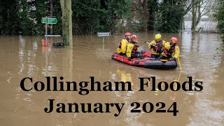 Collingham Floods  January 2024 [upl. by Nayrbo]