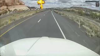 New video Derailed train explodes near AZNM border Friday Interstate 40 reopens [upl. by Tova505]