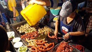 Taiwanese Street Food Tour  EATING BUGS in Taiwan at Tainan Flower Night Market [upl. by Remle]