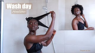 FAST AND EASY WASH DAY ROUTINE  NATURAL HAIR WASH DAY ROUTINE  QUICK 4C NATURAL HAIR WASH DAY [upl. by Yllim58]