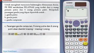 Belajar matematika  fungsi kombinasi Calculator Casio fx 991ID Plus [upl. by Raamaj371]