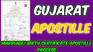 Birth Certificate Apostille Process in Ahmedabad  Mea Apostille  How to Get Apostille in India [upl. by Lonergan967]