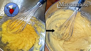 COMMENT FAIRE LA MAYONNAISE MAISON AVEC ET SAN MOUTARDE  RECETTE FACILE ET RAPIDE  Sans Robot [upl. by Modeerf42]