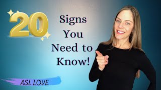 20 ASL Signs You Need to Know  Sign Language [upl. by Iveel]