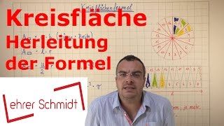 Kreisfläche  Herleitung der Formel einfach  Mathematik  Lehrerschmidt [upl. by Dorehs317]