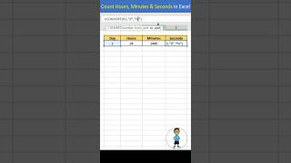 Count Hours  Minutes amp second in Excel shortsfeed shortsvideo shorts [upl. by Clair]