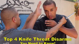 Top 4 Knife Threat Counters  Part 2 of Top 10 Methods of defense UNARMED Against A Knife Attack [upl. by Cort]