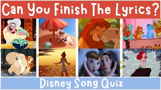 Can You Finish the Disney Song Lyrics  Disney Songs Quiz [upl. by Atiuqiram198]