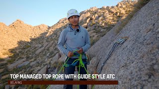 How to Belay off of an Anchor using a Guides Style ATC [upl. by Clementas]