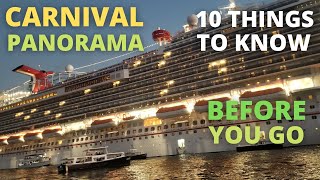 Carnival Panorama 10 Good Things To Know [upl. by Gratt286]