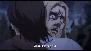 Grisha Hugs Zeke 4K  Grisha Begs To Stop Eren  Attack on Titan Episode 79 Ending [upl. by Odab]