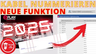 💡 Neue Funktion zum automatischen Kabelnummerieren in EPLAN 2025😎 [upl. by Tnecniv846]