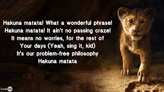 Hakuna Matata 🎵 Lyric From The Lion King [upl. by Payton]